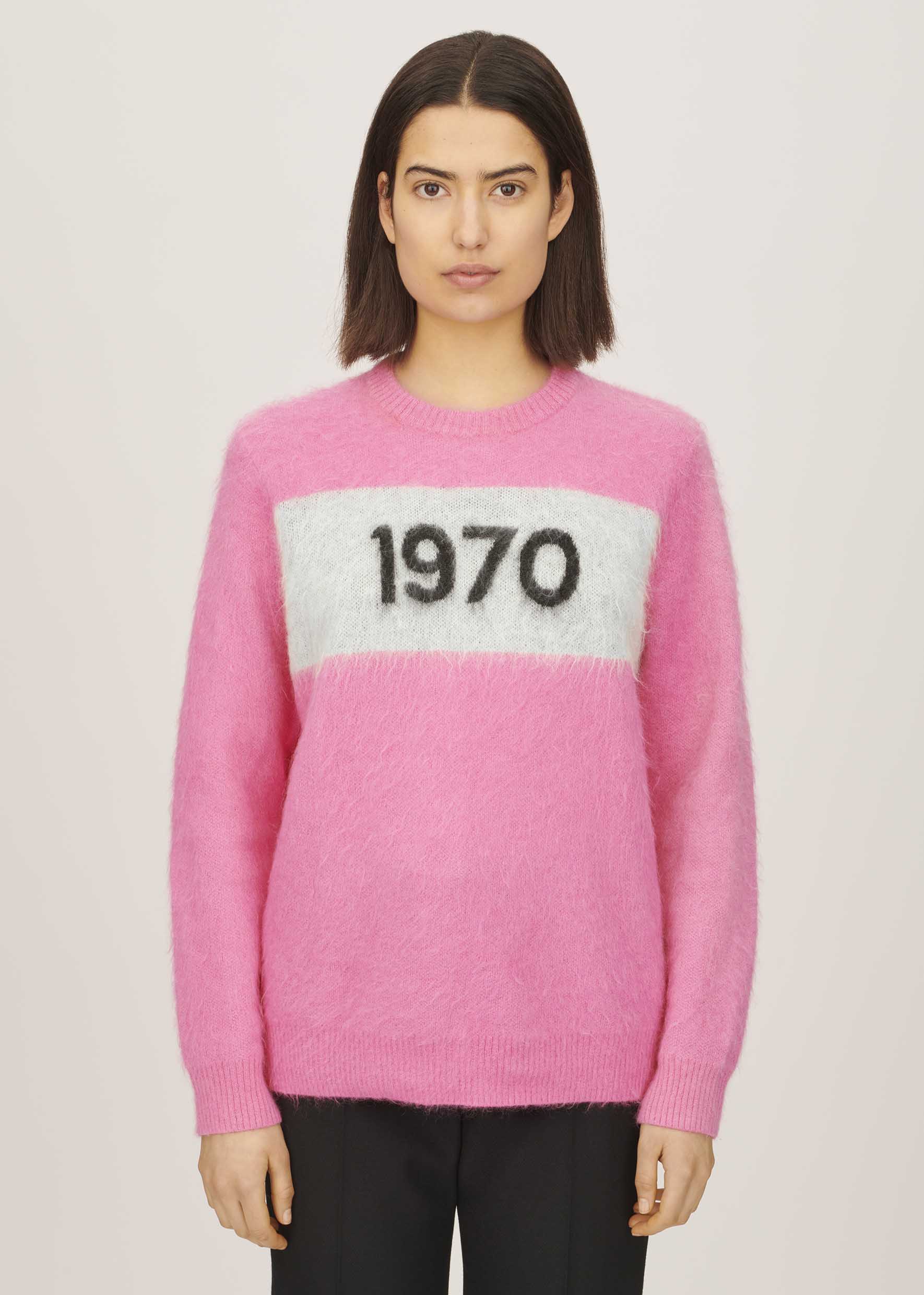 1970 Mohair Jumper in Flamingo Pink Bella Freud - Main Image