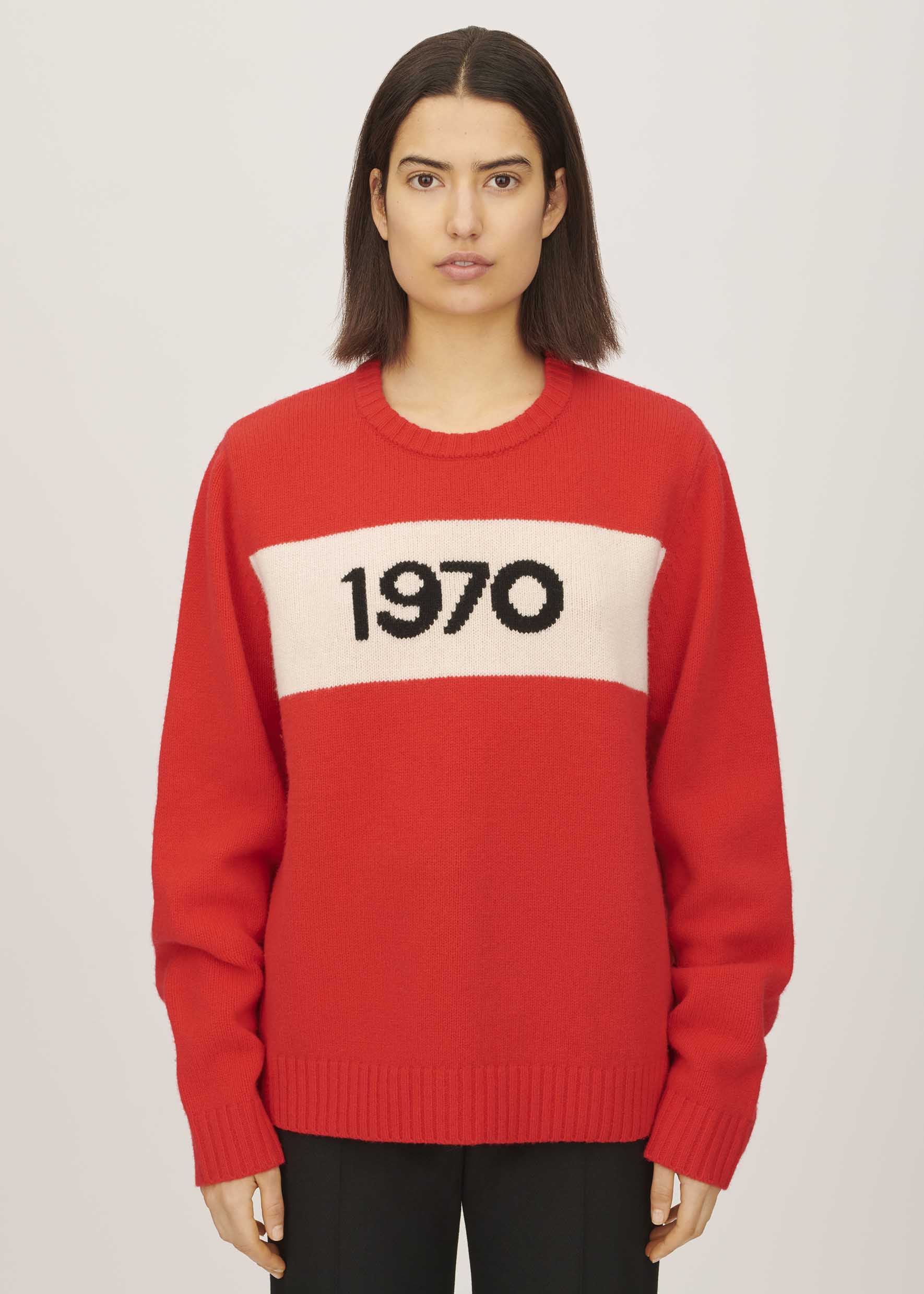 Shop the 1970 Oversized Jumper in Red Bella Freud