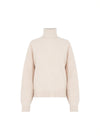 Embossed Sleeve Lux Roll Neck Jumper