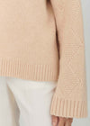 Embossed Sleeve Lux Roll Neck Jumper