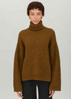 Embossed Sleeve Lux Roll Neck Jumper