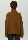 Embossed Sleeve Lux Roll Neck Jumper