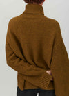 Embossed Sleeve Lux Roll Neck Jumper