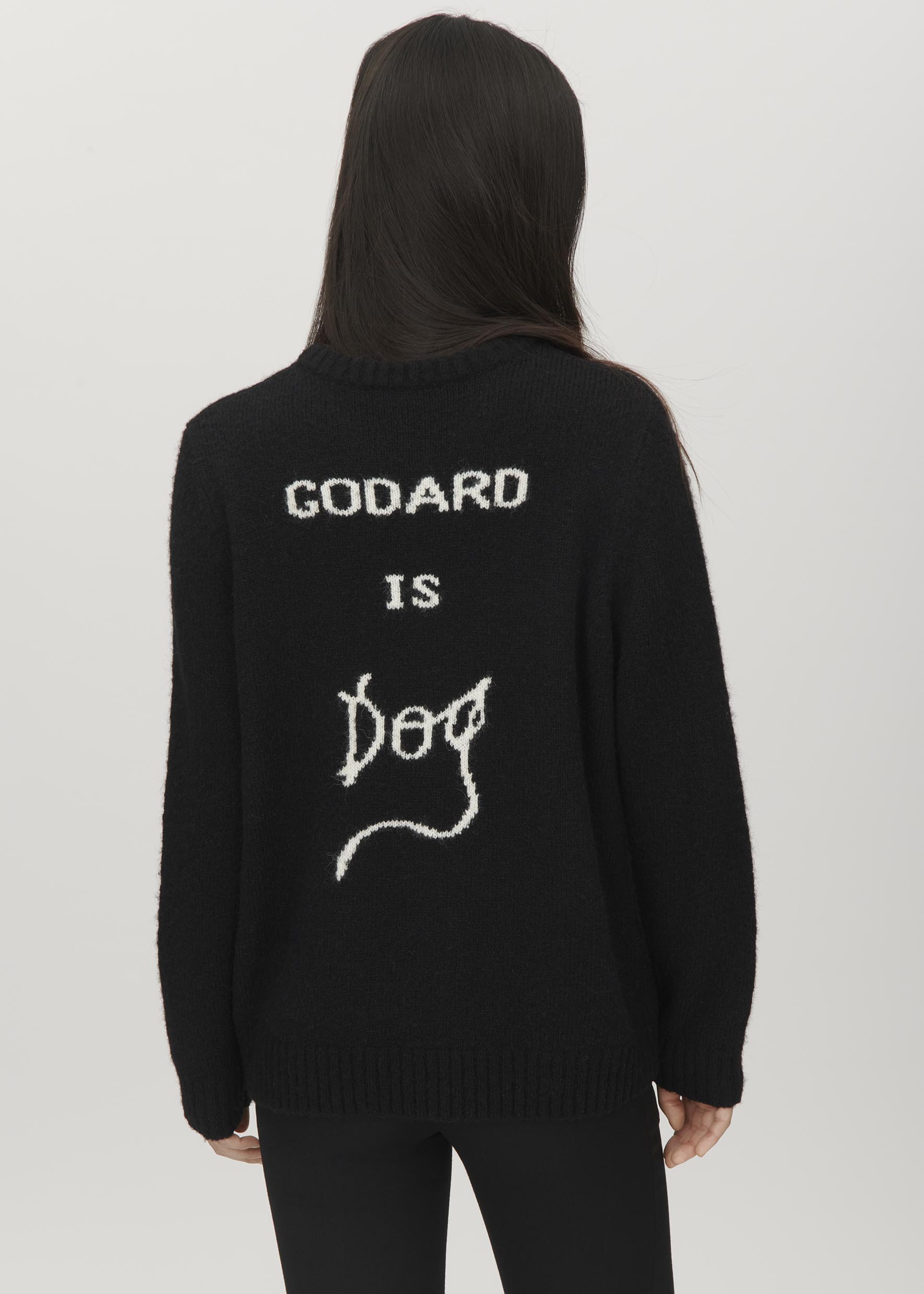 Ginsberg Is God Oversized Jumper in Black Bella Freud