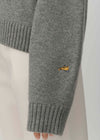 OVERSIZED LUX V-NECK JUMPER | GREY | M