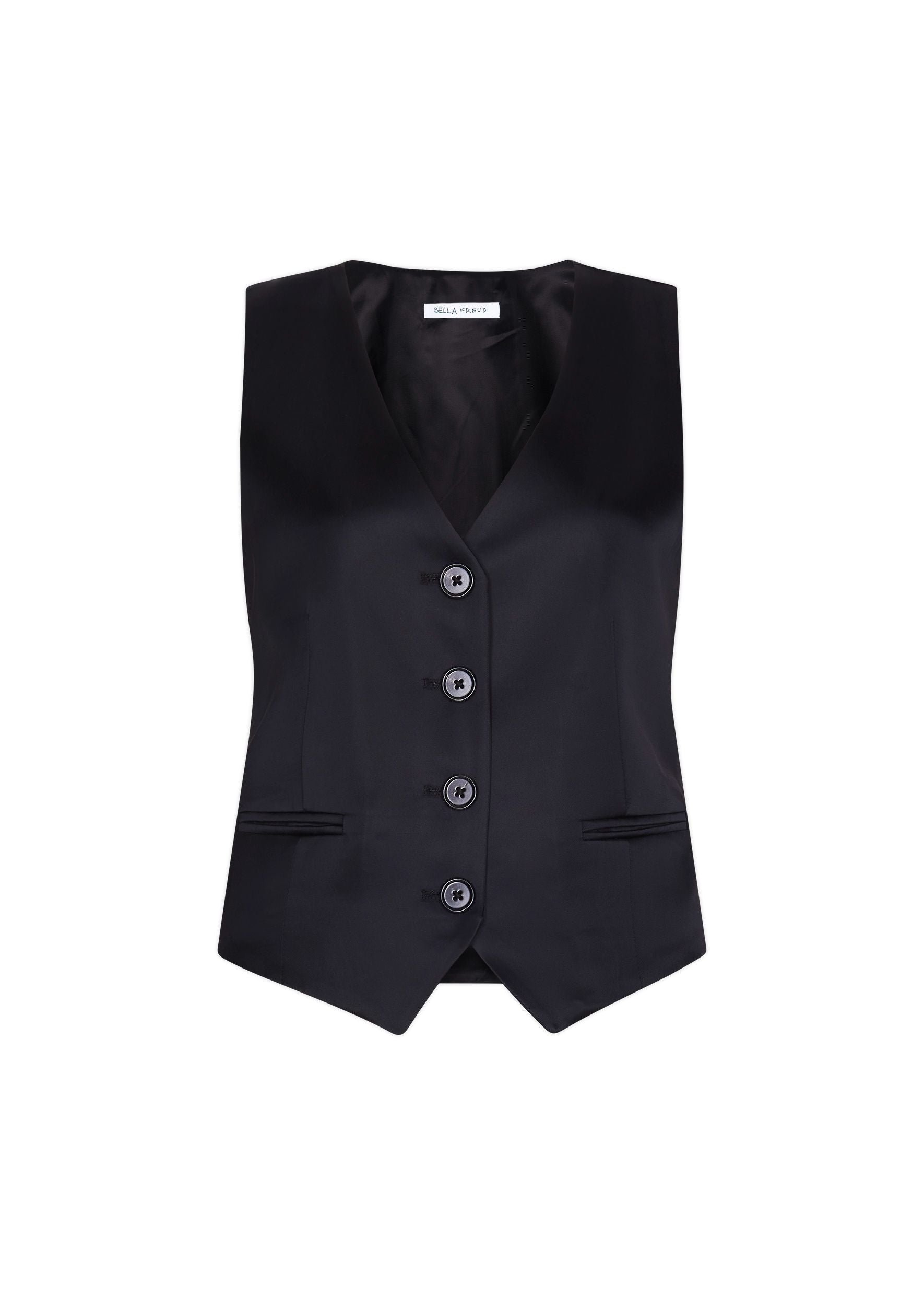 Bella Freud Satin Chrissie Waistcoat l Bella Freud