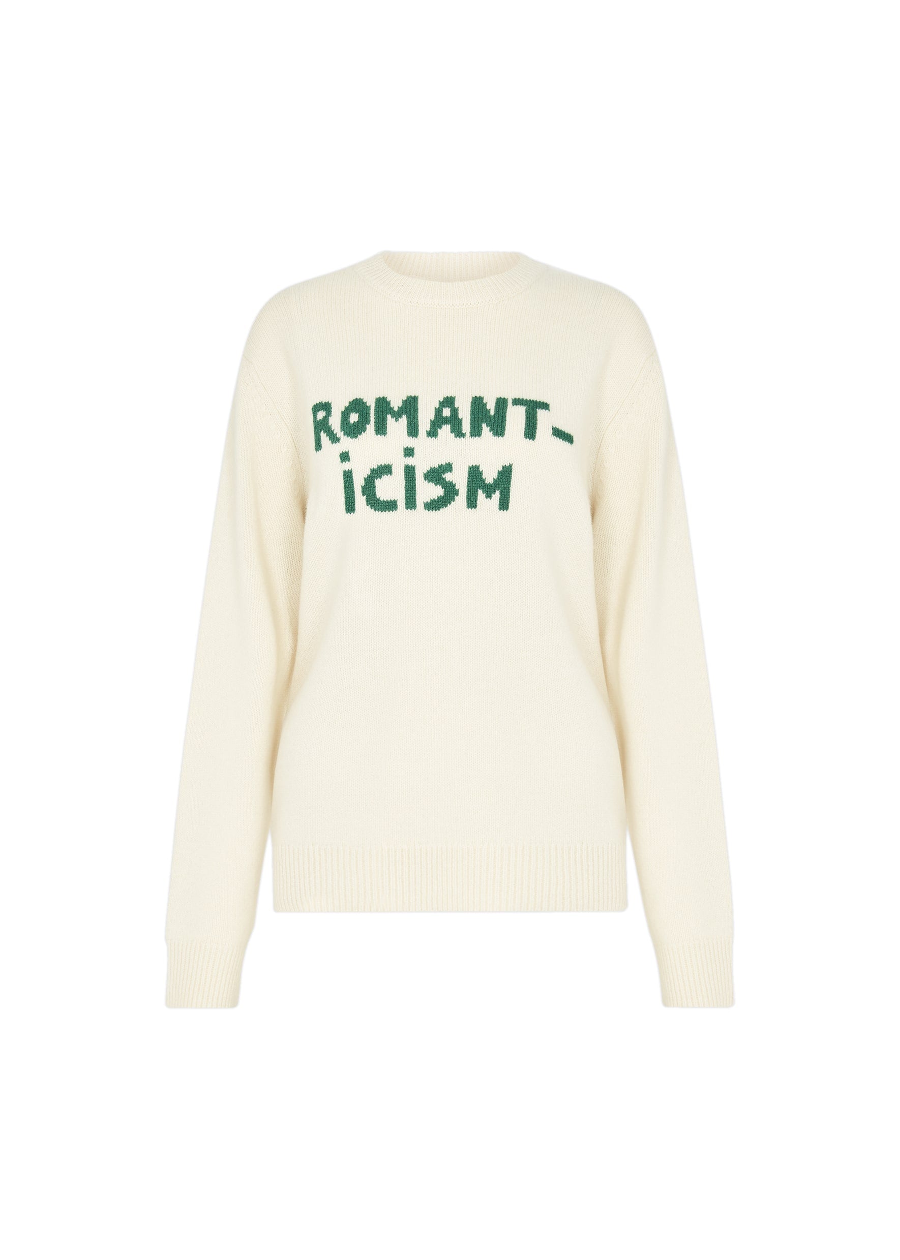 Romanticism Oversized Jumper in Ivory Green l Bella Freud