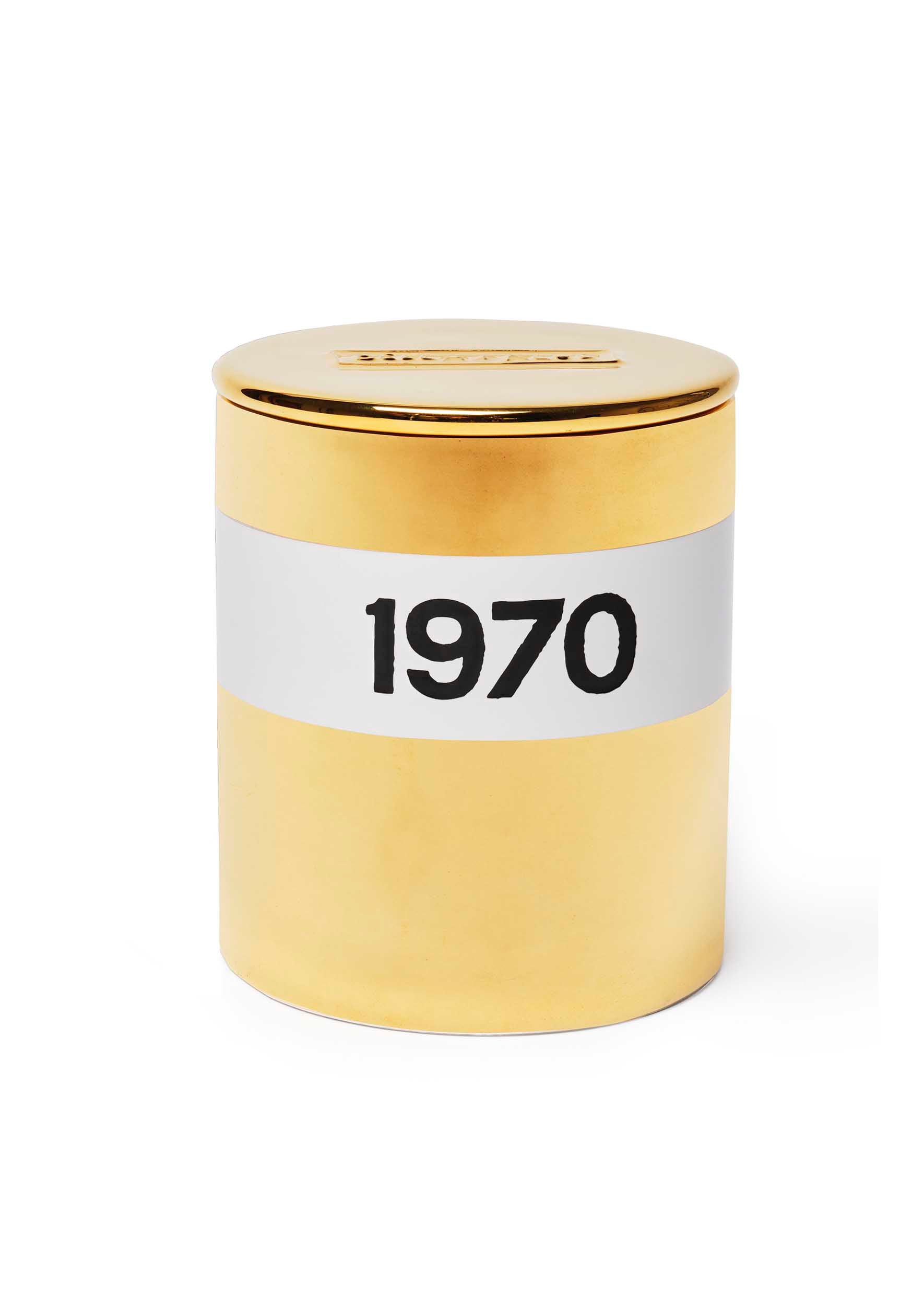 Ceramic 1970 Candle in Gold