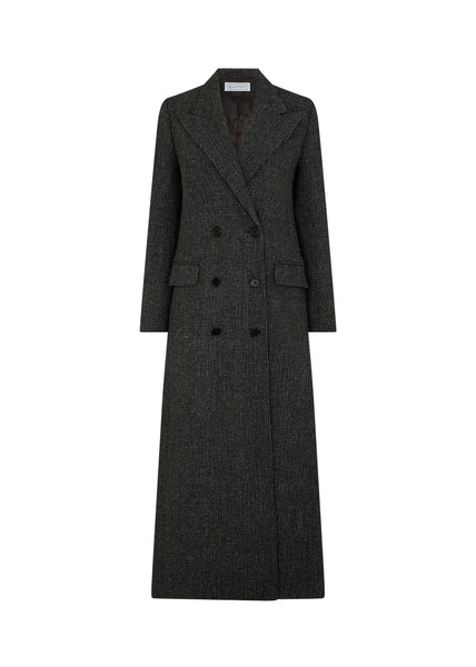 Plage ELIN TWEED INVERNESS COAT Victoria Magee Tweed Check Coat