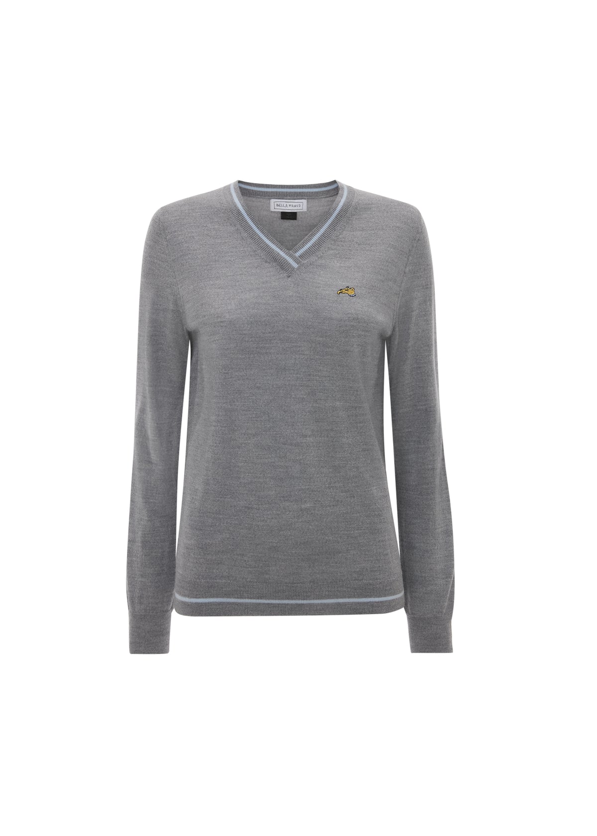 Embroidered Dog V-Neck Jumper