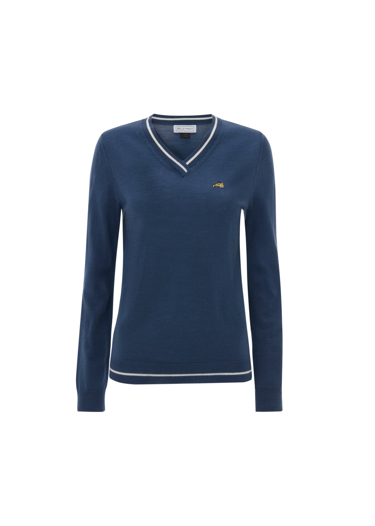 Embroidered Dog V-Neck Jumper