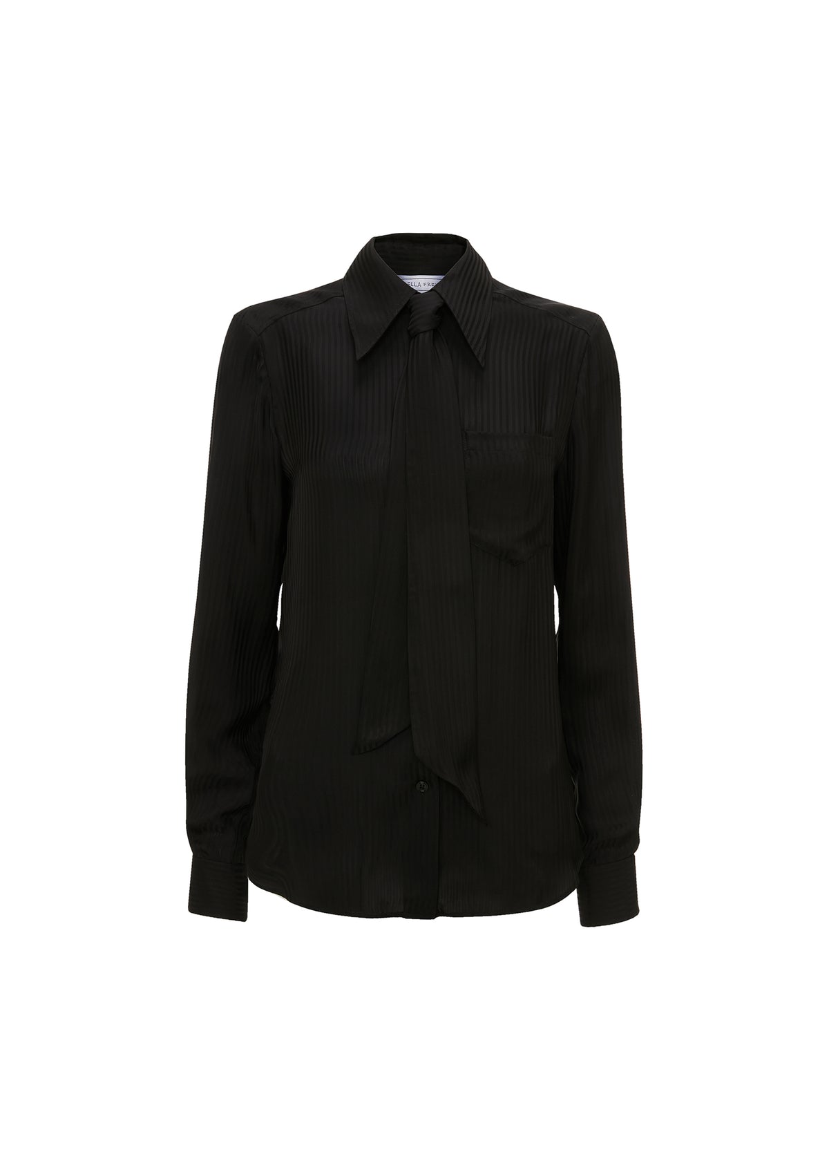 Black shirt on a white background