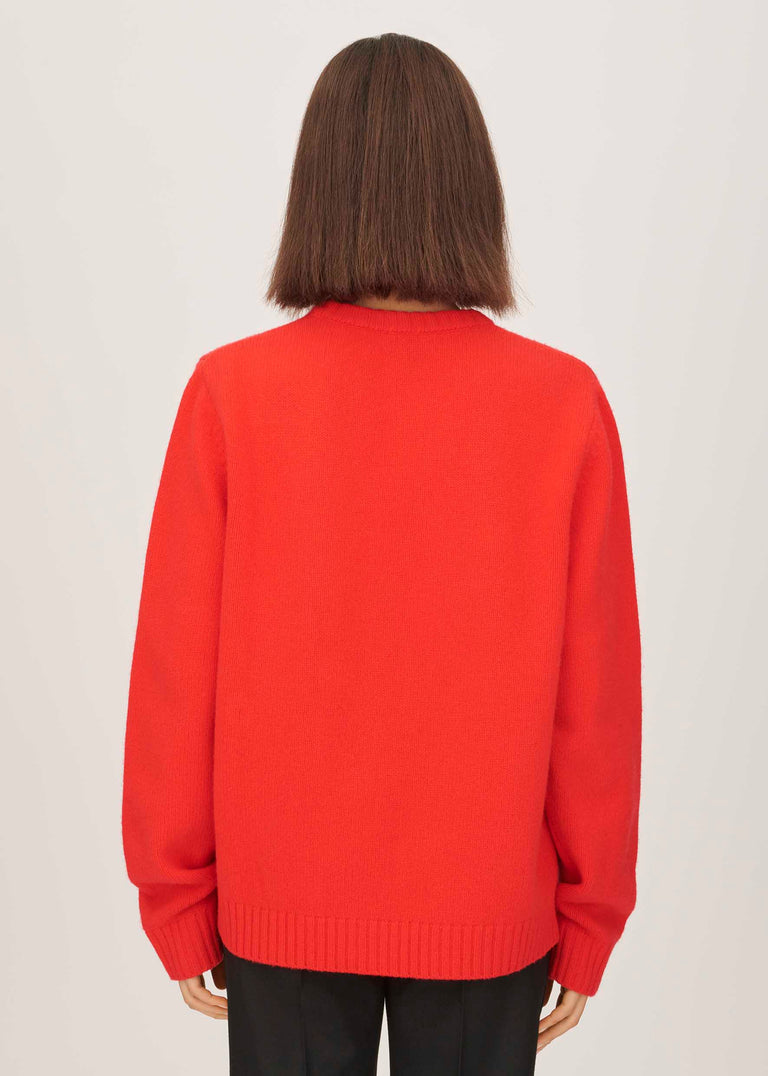 Bella Freud Green Crewneck 'King of Kings' Wool Jumper - Small