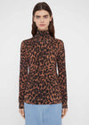 Leopard Roll Neck Jumper