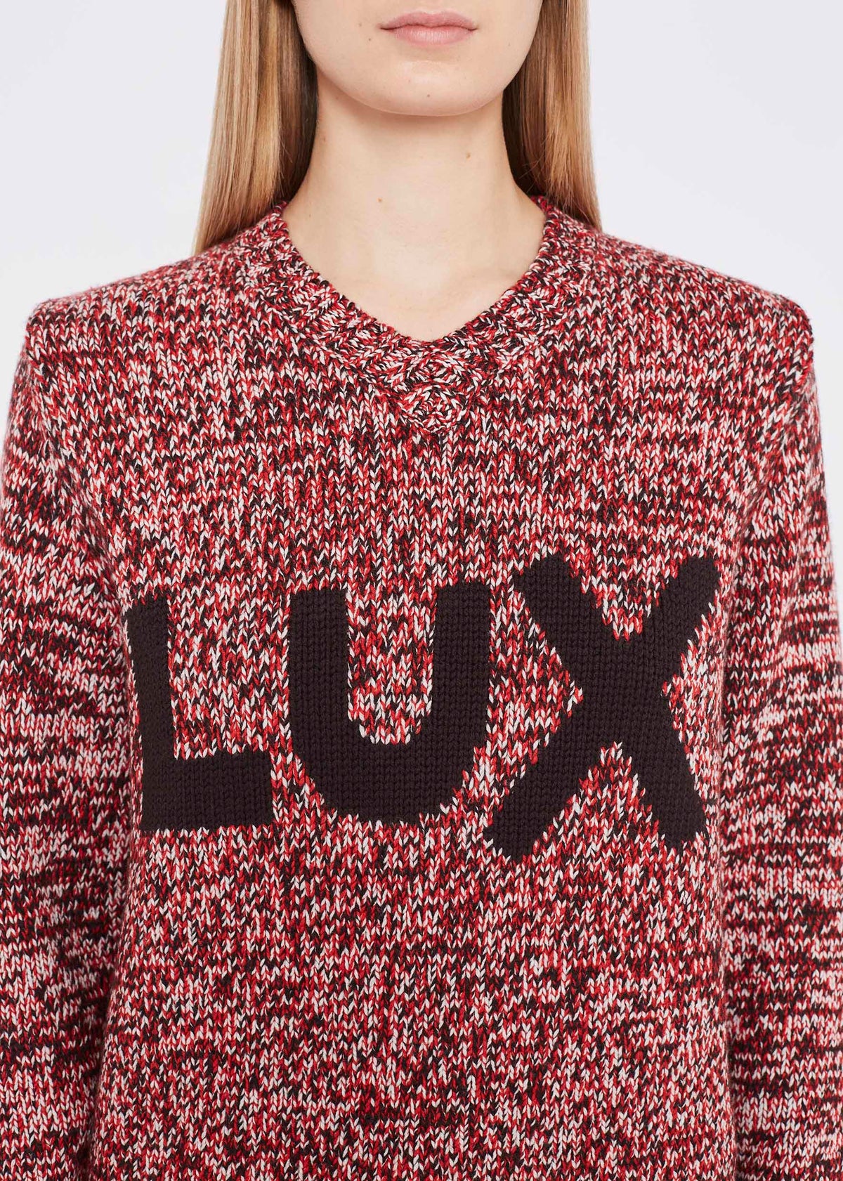 Melange V-Neck Lux Merino Jumper
