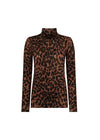 Leopard Roll Neck Jumper