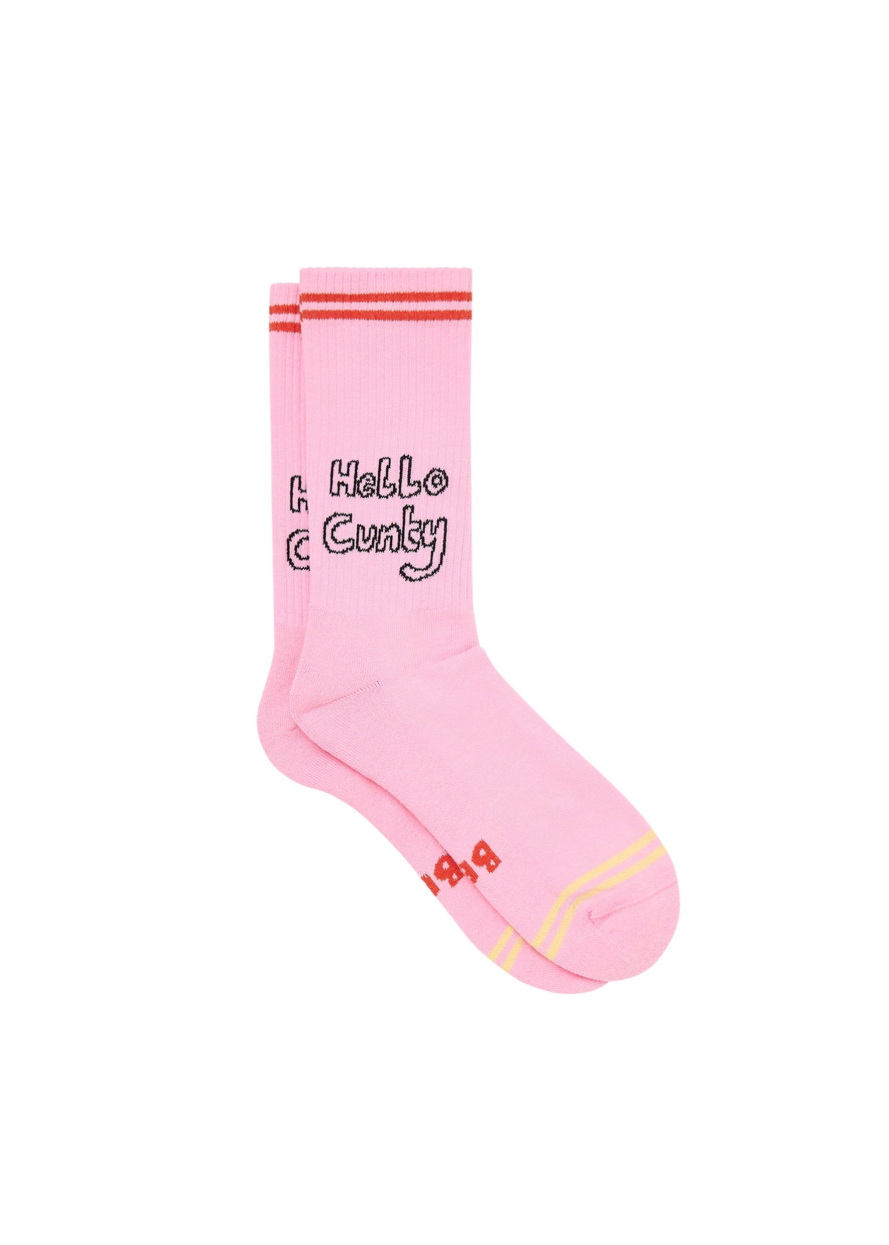 bella freud HELLO CUNTY SOCKS PINK ONE SIZE – Bella Freud