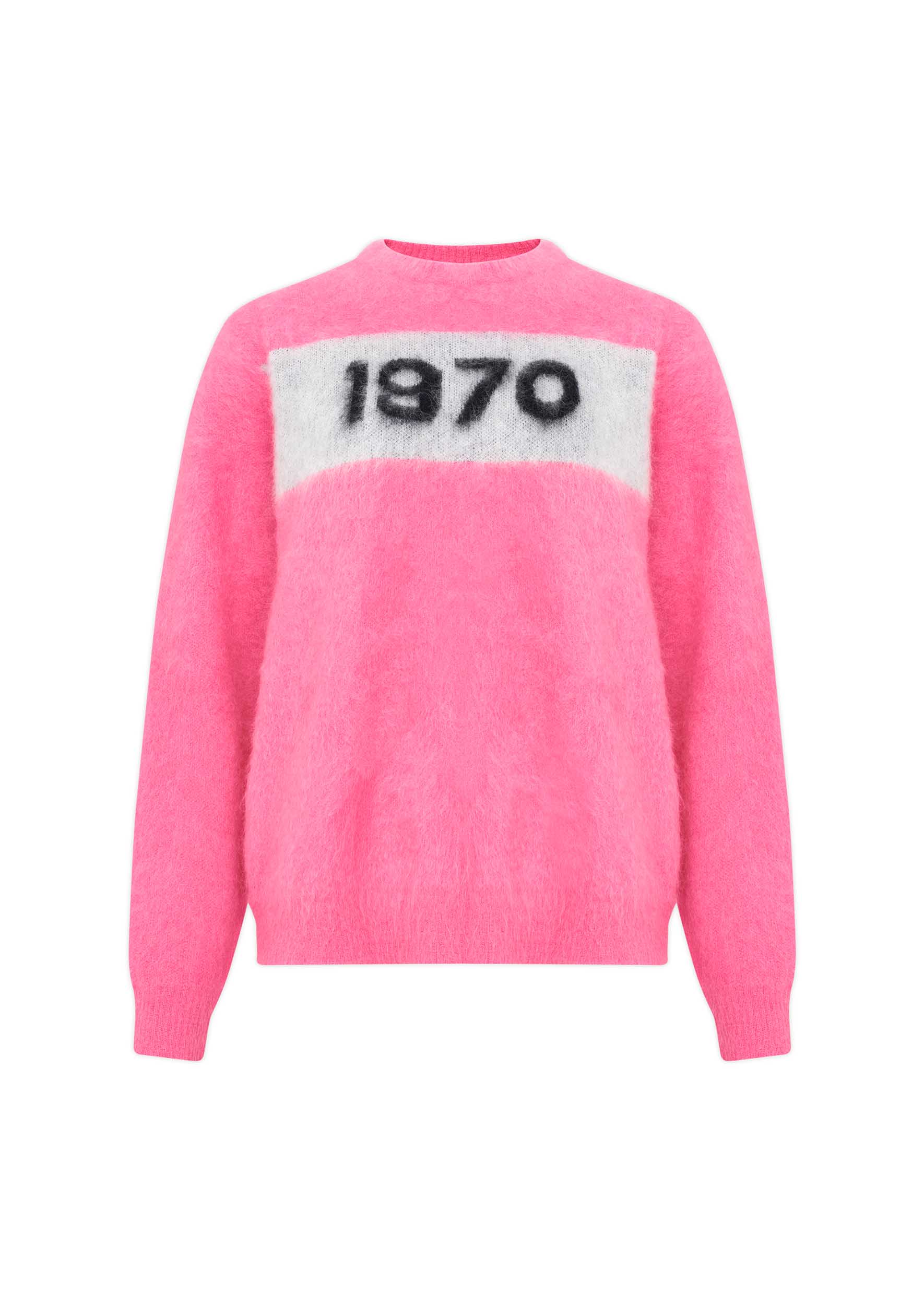 bella freud 1970 Mohair Jumper in Flamingo Pink Outlet Clothing