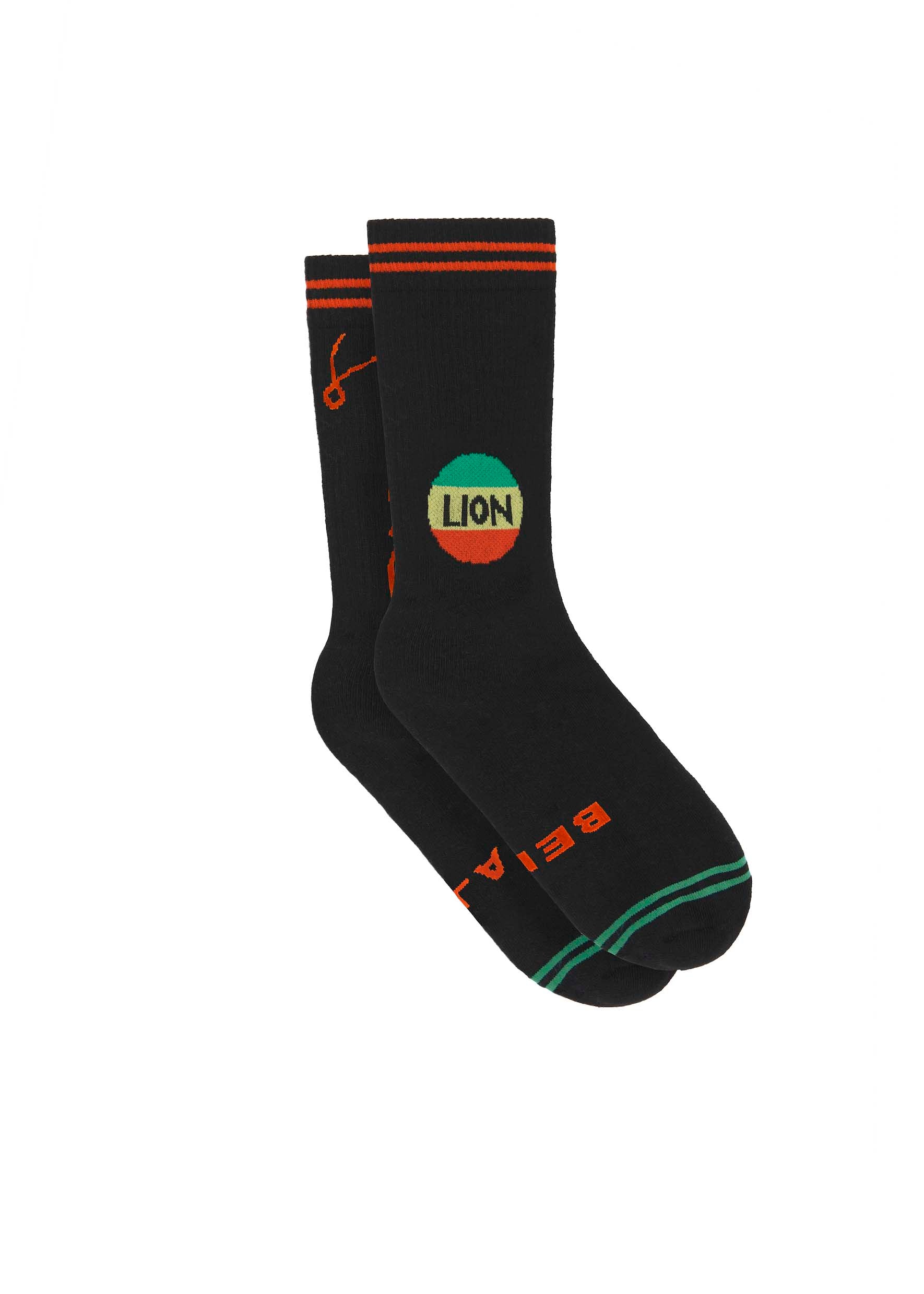 bella freud Lion Socks in Black